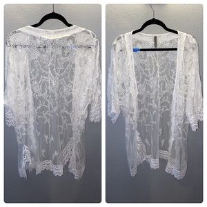 White Lace Tunic/Cardigan